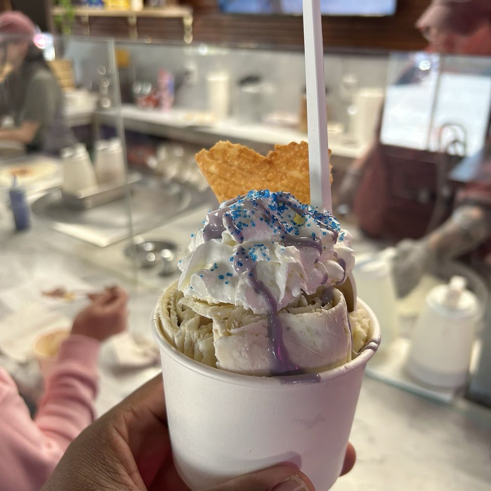Cordray Drug Store - King cake rolled ice cream - Ice Cream & Frozen Yogurt Near Me - Galveston, Texas