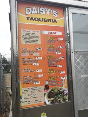 Menu photo 2 Daisy's Taqueria Sacramento, CA Menu photo 2 Daisy's Taqueria Sacramento, CA