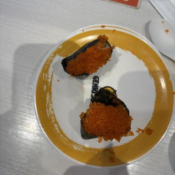 Genki Sushi - This is how the food came out. Just so bad on the weekends!!! - Sushi Bars Near Me - Kahului, Hawaii
