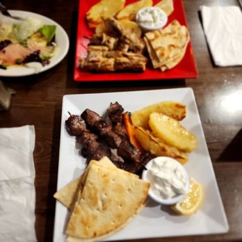 Zorba's Souvlaki Plus - Beef Souvlaki with Lemon Potatoes and Chicken Souvlaki with Lemon Potatoes - Greek Near Me - Astoria, New York Zorba's Souvlaki Plus - Beef Souvlaki with Lemon Potatoes and Chicken Souvlaki with Lemon Potatoes - Greek Near Me - Astoria, New York