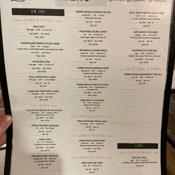 Spring House Tavern - the menu for the spring house - Bars Near Me - Woodstock, Virginia