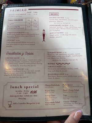 Menu photo 4 Los Tios Fredericksburg, TX
