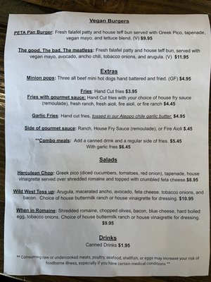 Menu photo 5 Cooks Underground Logan, UT