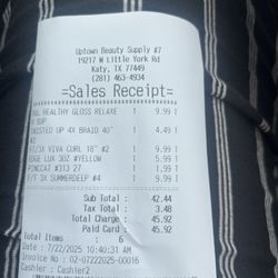 Uptown Beauty Supply - Paid for my items !!!