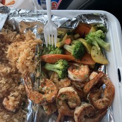Texas Famous Fried Chicken - Grilled shrimp plate