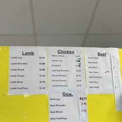 Hajji Halal Meat Market - Menu