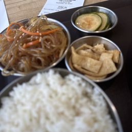 Sides, plus a complimentary chop chae side!