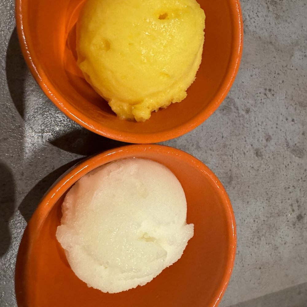 Mango and lemon sorbet Mango and lemon sorbet