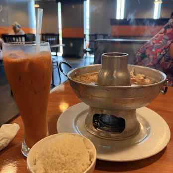 Pad Thai Cuisine - Thai tea, a side of rice, fire pot - Thai Near Me - Austin, Texas Pad Thai Cuisine - Thai tea, a side of rice, fire pot - Thai Near Me - Austin, Texas