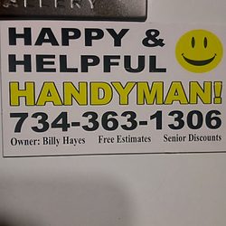 Happy And Helpful Handyman - Refrigerator magnetic