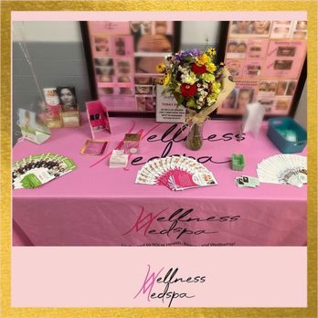 Wellness Med Spa - Display table at Kabari Wellness Institute 1 year Anniversary - Medical Spas Near Me - Seneca Falls, New York Wellness Med Spa - Display table at Kabari Wellness Institute 1 year Anniversary - Medical Spas Near Me - Seneca Falls, New York