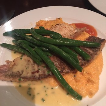 Dantanna's - Redfish with. Cheese grits and beans - Sports Bars Near Me - Atlanta, Georgia