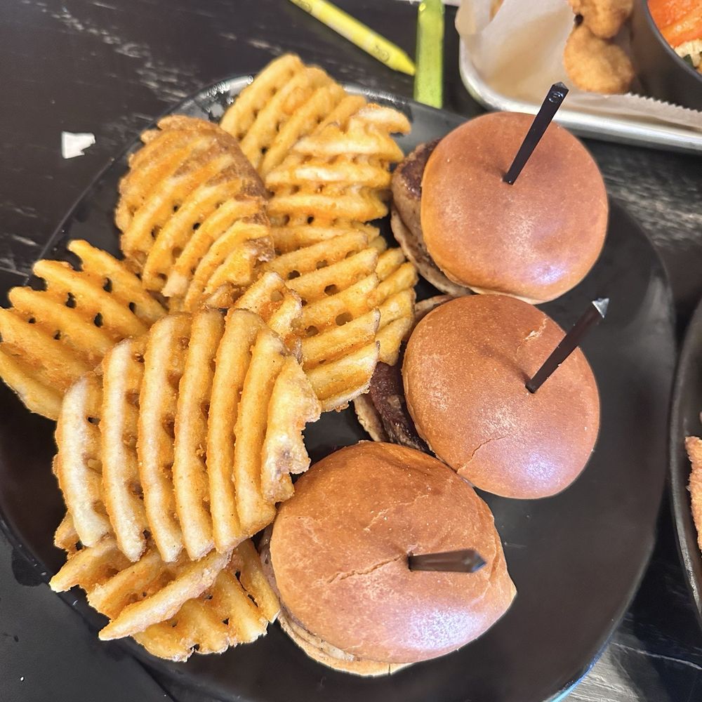 The Terminal Public House - Filet Sliders with Waffle Fries - Bars Near Me - Terre Haute, Indiana The Terminal Public House - Filet Sliders with Waffle Fries - Bars Near Me - Terre Haute, Indiana
