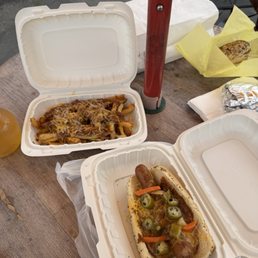 Chili Cheese Dog and Chili Cheese Fries