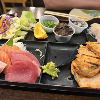 Sushi Maru - Bento with sashimi and salmon. No on the salmon. All bones and overcooked. - Sushi Bars Near Me - San Jose, California Sushi Maru - Bento with sashimi and salmon. No on the salmon. All bones and overcooked. - Sushi Bars Near Me - San Jose, California
