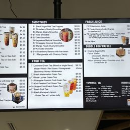 Drink menu