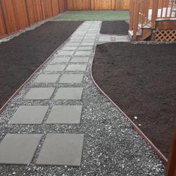 Tru Terras Landscaping - Installed gravel pathway. Installed mulch and some sod.