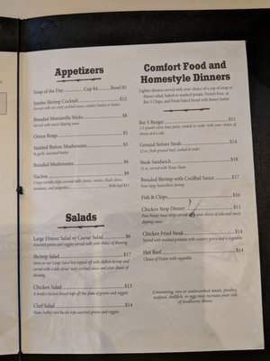Menu photo 6 Bar-S Lounge Supper Club Great Falls, MT