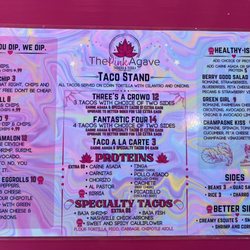 The Pink Agave Of Covington - The Menu (front)