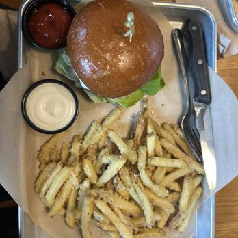 Tipsy Cow Burger Bar - Upgraded to truffle fries. - Burgers Near Me - Issaquah, Washington