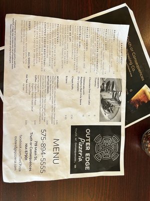 Menu photo 4 Outer Edge Pizzeria Truth or Consequences, NM Menu photo 4 Outer Edge Pizzeria Truth or Consequences, NM