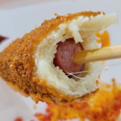 Two Hands Corn Dogs - Hillsboro Oregon - Meat part