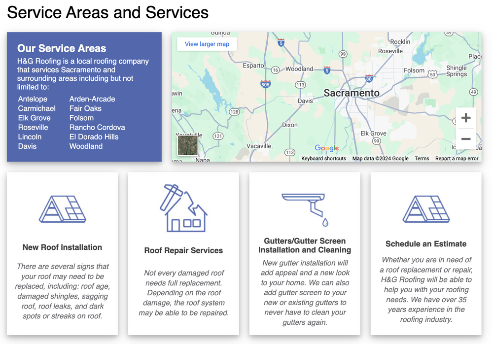 Slide of H & G Roofing