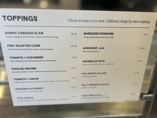 Menu photo 1 CAVA Denver, CO