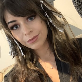 Alanis Salon & Spa - During photo.  You can see only a few foils were done and a few strands of hair - Hair Salons Near Me - Houston, Texas