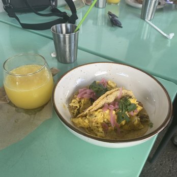 The Daily - Gluten free Breakfast Burrito and mimosa - Coffee & Tea Near Me - Charleston, South Carolina