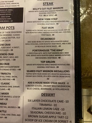Menu photo 2 Kelly's Steak and Seafood Boalsburg, PA