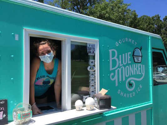 Blue Monkey Shaved Ice by null