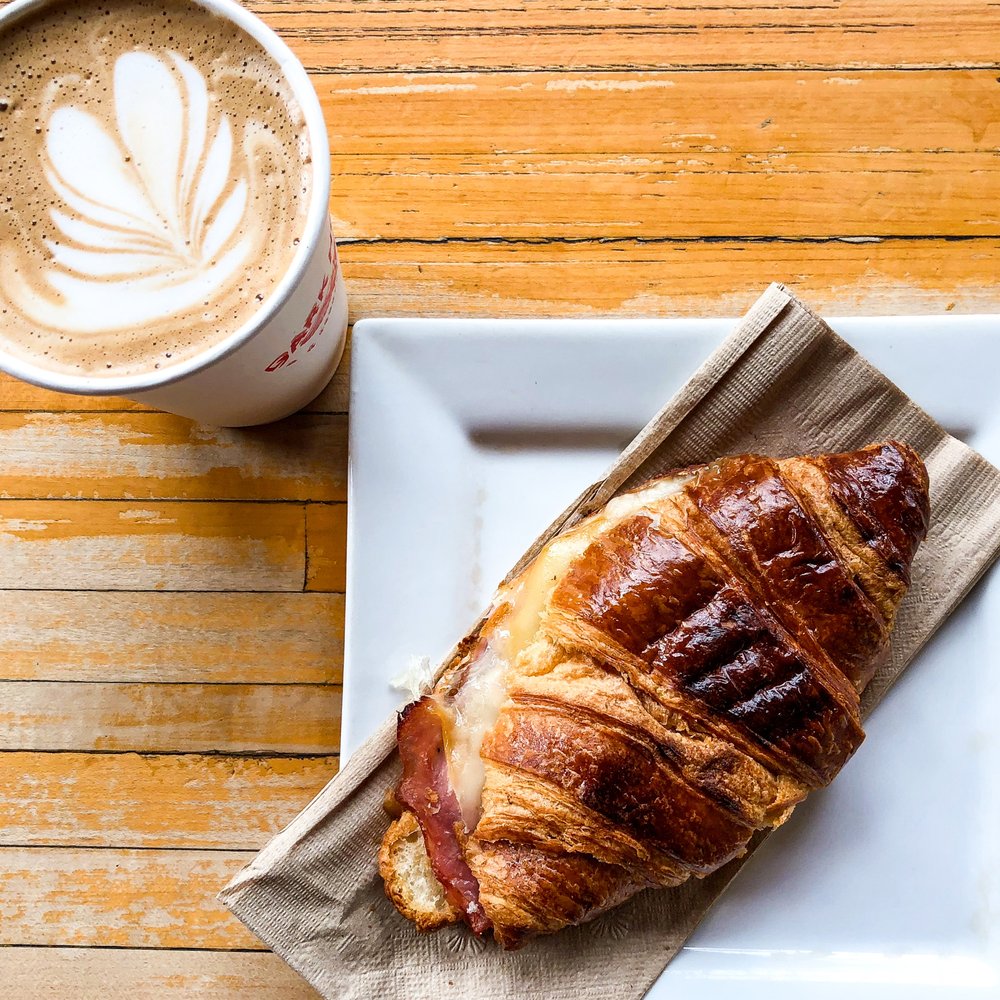 Dark Horse Espresso - Decaf mocha and ham and cheese croissant - Coffee & Tea Near Me - Toronto, Ontario
