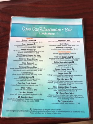 Menu photo 4 Cass Cay Bar and Restaurant Punta Gorda, FL