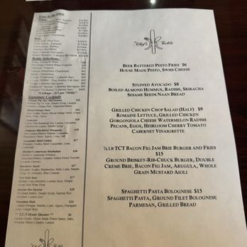 The Chef's Table - Happy hour menu as of 1/2/26 - New American Near Me - Rocklin, California