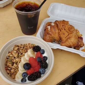 Laveta - Granola bowl + croissant sandwich + cold brew - Coffee & Tea Near Me - Los Angeles, California Laveta - Granola bowl + croissant sandwich + cold brew - Coffee & Tea Near Me - Los Angeles, California