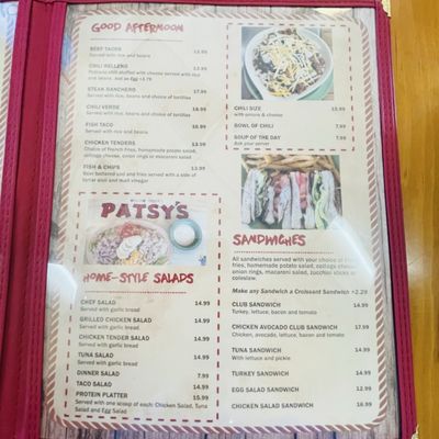 Menu photo 2 Patsy's Restaurant Hemet, CA Menu photo 2 Patsy's Restaurant Hemet, CA