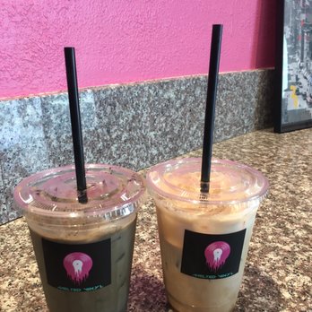 Melted Vinyl Coffee - Emo Latte and Lavender Ghost - Coffee & Tea Near Me - Brea, California