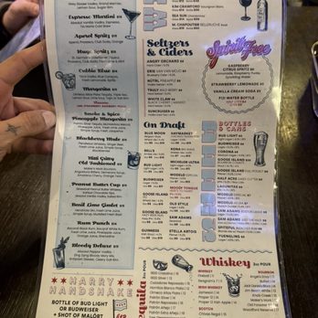 Harry Caray's - Back of menu, mostly drinks. - Sports Bars Near Me - Chicago, Illinois Harry Caray's - Back of menu, mostly drinks. - Sports Bars Near Me - Chicago, Illinois