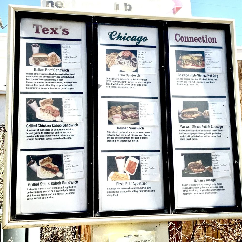 Tex's Star Grill - a menu for the restaurant - Burgers Near Me - Watauga, Texas