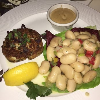 Kyma - Crab cake with Lima beans - Seafood Near Me - Roslyn, New York