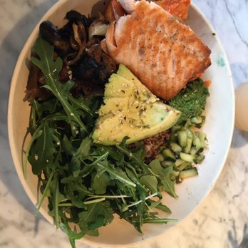 Flower Child - Mother Earth Bowl with Salmon - Salad Near Me - Addison, Texas