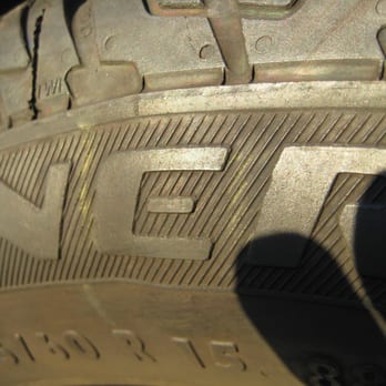 Tire Rack - Markings by the Continental/General tire inspector at the sidewall lumps.  His comments: "...did not feel any broken cords..." - Tires Near Me - South Bend, Indiana
