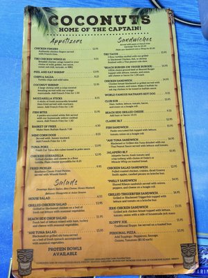 Menu photo 1 Coconuts Tiki Bar and Grill North Myrtle Beach, SC Menu photo 1 Coconuts Tiki Bar and Grill North Myrtle Beach, SC