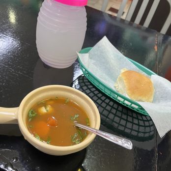 La Canoa Seafood & Bar - This little starter seafood soup was fantastic - Seafood Near Me - Spring, Texas La Canoa Seafood & Bar - This little starter seafood soup was fantastic - Seafood Near Me - Spring, Texas