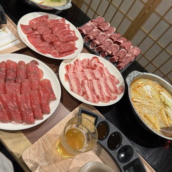 Happy Shabu Shabu - AYCE Shabu with premium +$8 "Melting Snow" Wagyu - Japanese Near Me - San Francisco, California Happy Shabu Shabu - AYCE Shabu with premium +$8 "Melting Snow" Wagyu - Japanese Near Me - San Francisco, California