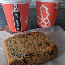 Second Cup - Two small drinks and an iced carrot cake loaf