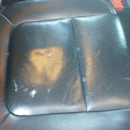 These are the paint smears left on my seats by Caliber's workers. Sloppy and unprofessional. These are the paint smears left on my seats by Caliber's workers. Sloppy and unprofessional.
