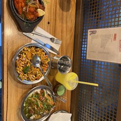 Delhi Streets - Chicken tikka, bhel puri, samosa chaat, mango lassi