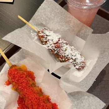 Kong Dog - Flaming Cheetah aka Hot Cheeto flavor and Fruity Pop aka Fruity Pebbles - Asian Fusion Near Me - Glenview, Illinois Kong Dog - Flaming Cheetah aka Hot Cheeto flavor and Fruity Pop aka Fruity Pebbles - Asian Fusion Near Me - Glenview, Illinois